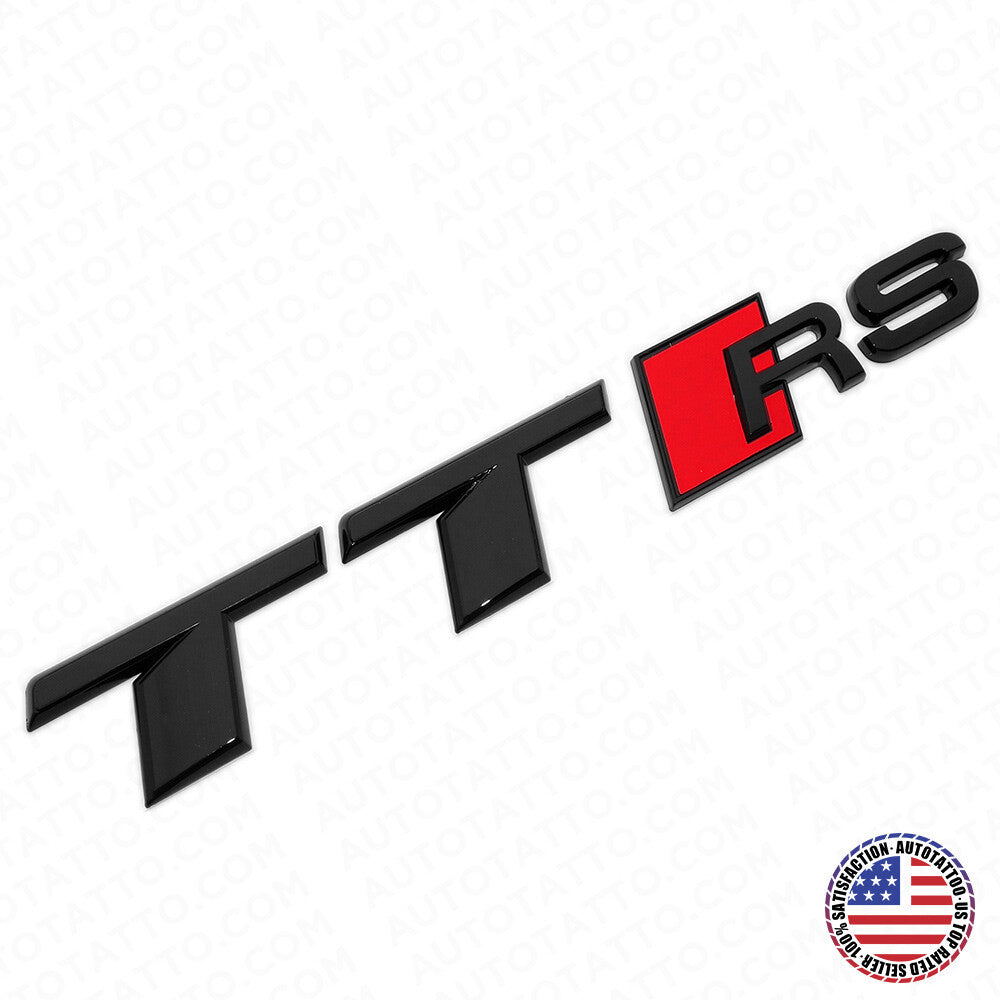 Audi TT RS Gloss Black Rear Letter Tail Nameplate Trunk Emblem Badge Sport