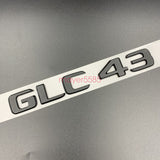 Matte black GLC43 AMG BITURBO 4MATIC Trunk Emblem Badge Sticker For Mercedes