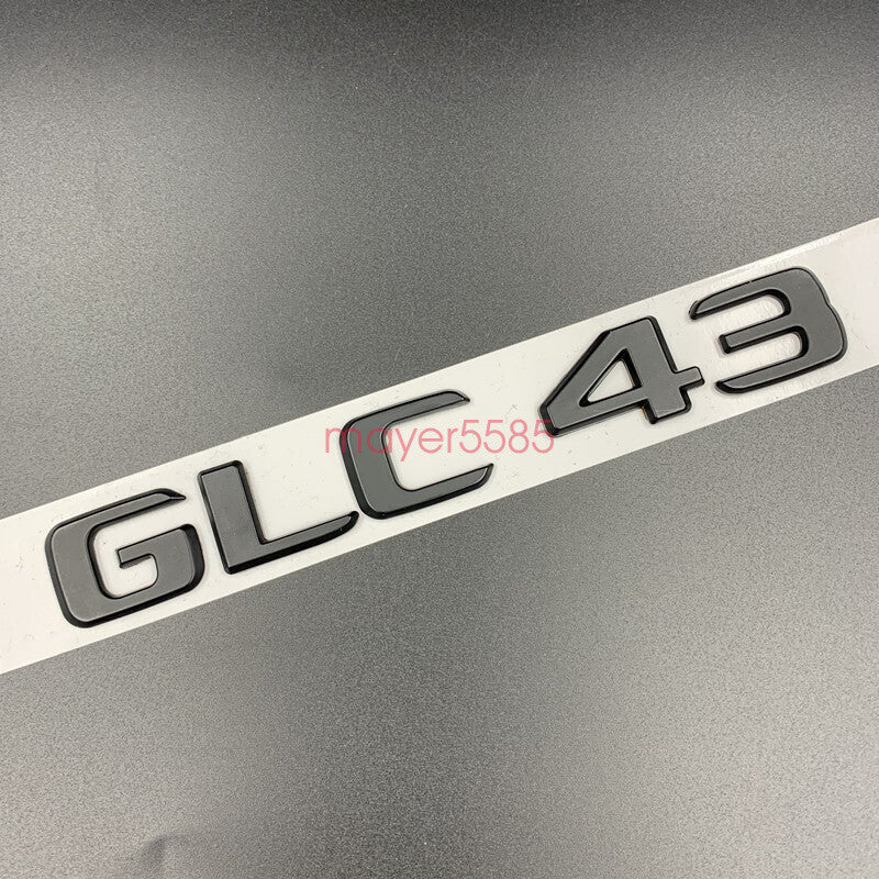 Matte black GLC43 AMG BITURBO 4MATIC Trunk Emblem Badge Sticker For Mercedes