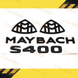 4pcs Black ABS Trunk Emblem Badge Sticker for S-Class W222 S400 Maybach 2015+