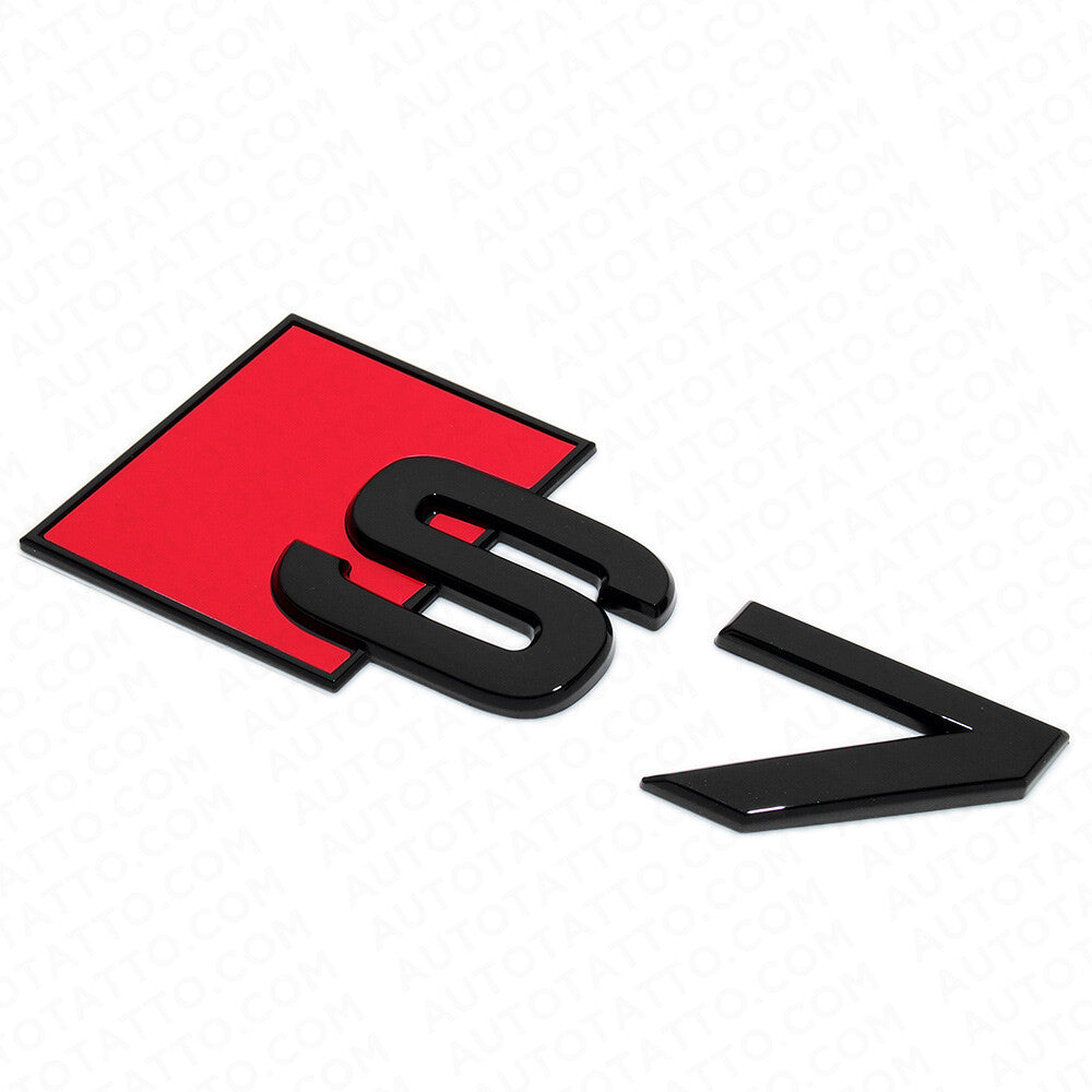 For Audi S7 Gloss Black Rear Letter Tail Badge Trunk Emblem Badge Logo Sport