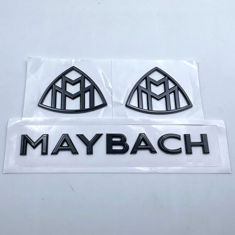 Gloss Black 4pcs " MAYBACH " Emblem Auto Badge Trunk for Mercedes-Benz S400 S500