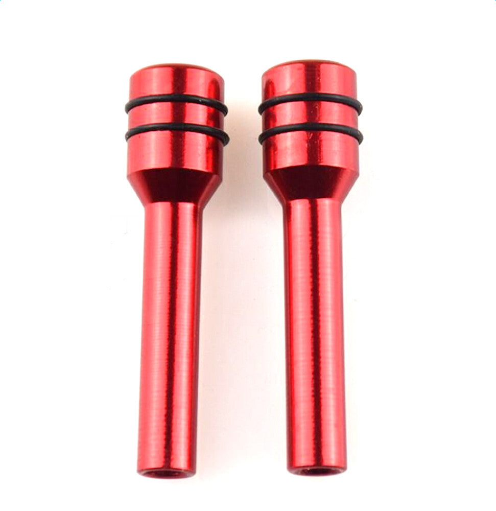 2pcs Red Car Interior Door Locking Lock Knob Pull Pins Cover Auto Accessories