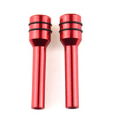 2pcs Red Car Interior Door Locking Lock Knob Pull Pins Cover Auto Accessories