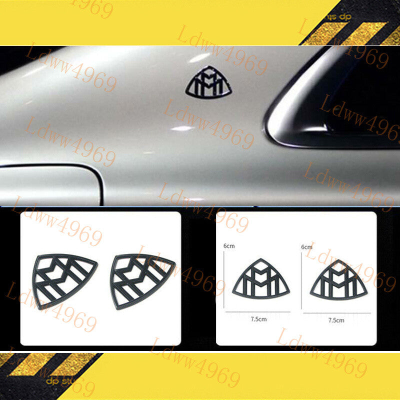4pcs Gloss Black ABS Trunk Emblem Badge Sticker for S-Class W222 Maybach S650