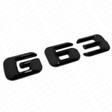 G63 AMG Letter Emblem Rear Door Body Logo Nameplate Badge Decorate Gloss Black