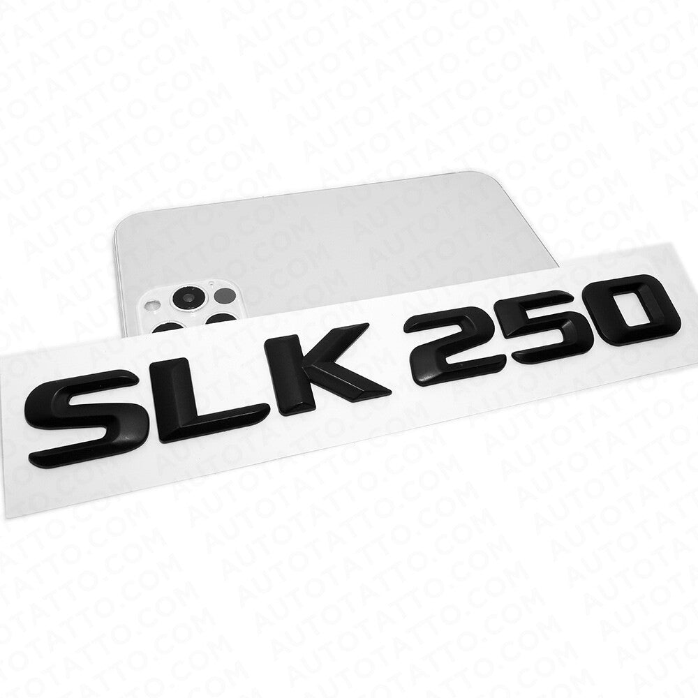 2015 SLK 250 AMG Letter Emblem Trunk Logo Nameplate Badge Decorate Matte Black