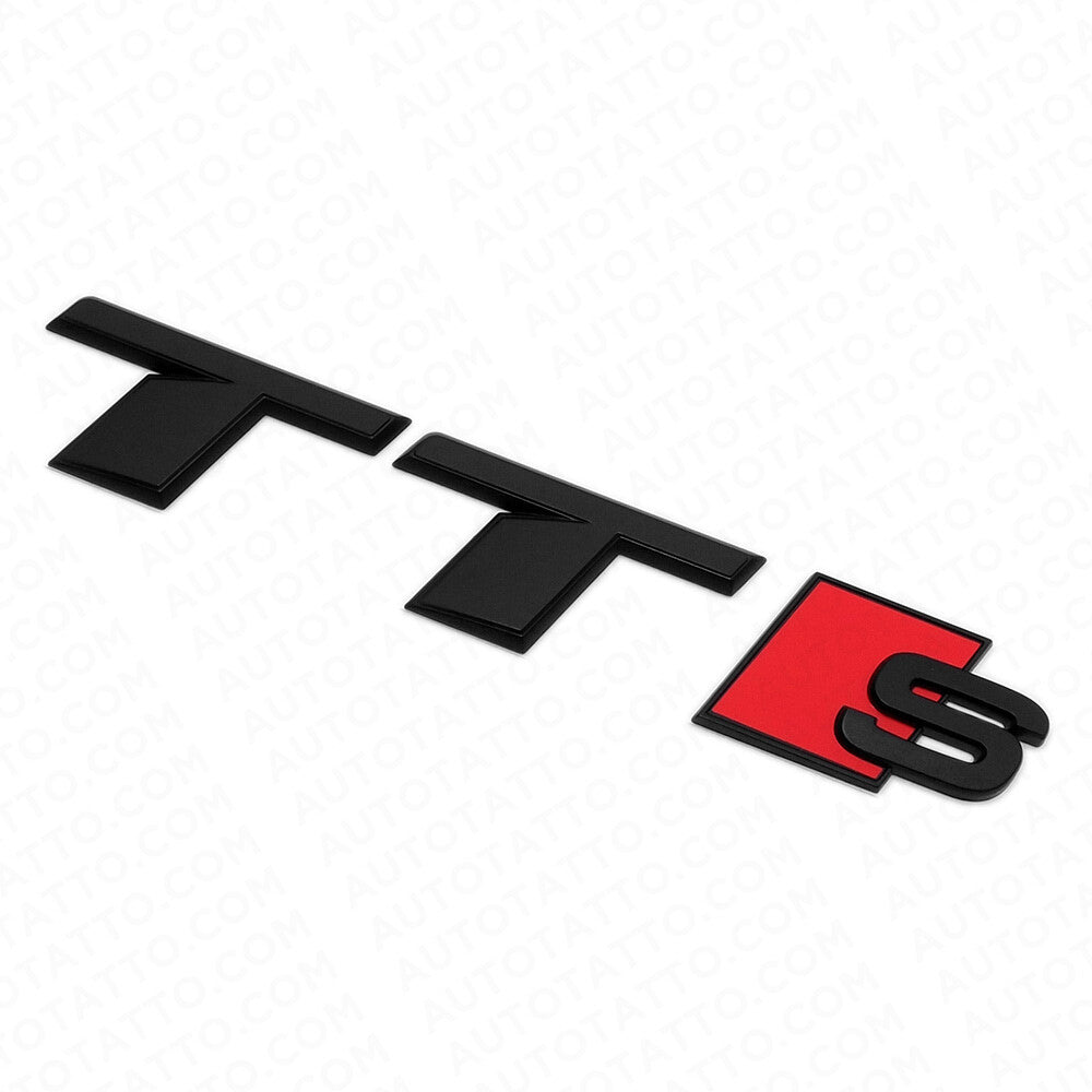 Audi TT S Matte Black Rear Letter Tail Nameplate Trunk Emblem Badge Sport