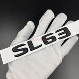 Matte black "SL63 AMG 6.3AMG" Letters Trunk Embl Badge Sticker for Mercedes Benz