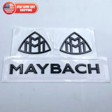 4x For Mercedes W222 S-Class Maybach Set Fender Side Rear Trunk Badge Deco Black