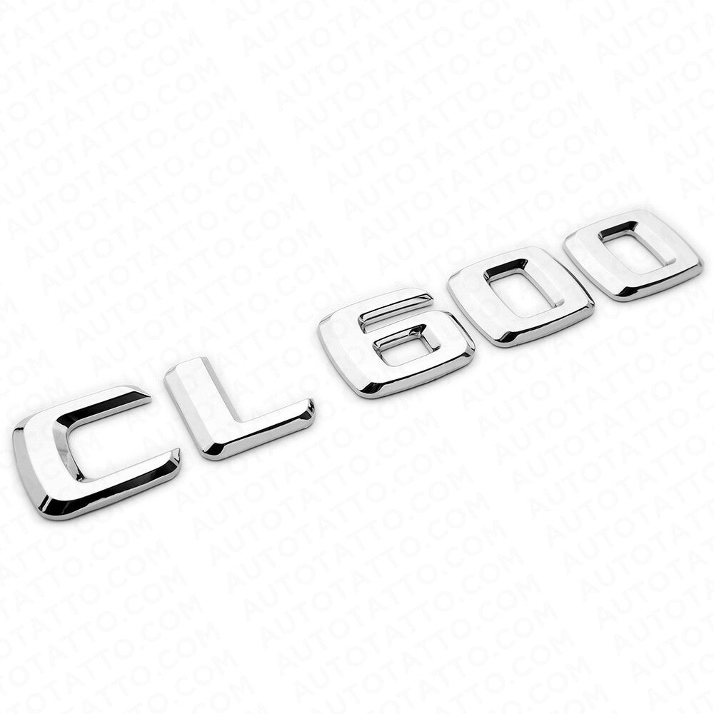 01-14 CL 600 Emblem Trunk Lid Letter Logo Nameplate Badge Decoration AMG Chrome