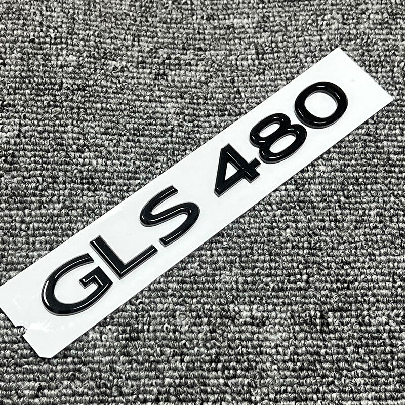 Gloss Black GLS480 Number Trunk Letters Badge Emblems Sticker For Mercedes Benz