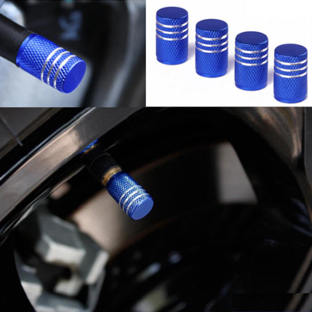 4x Aluminum Car Tyre Tire Air Valve Stem Screws Caps Cover Accessories Universal