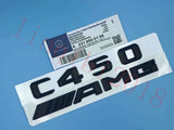 Matte Black "C450 + AMG" Letters Trunk Embl Badge Sticker for NEW C450