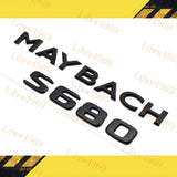 For S-Class W222 S680 Maybach Glossy Black Rear Trunk Emblem Decal Badge Sticker
