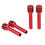 4pcs Red Car Interior Accessories Aluminum Door Lock Stick Knob Pull Pins Cover