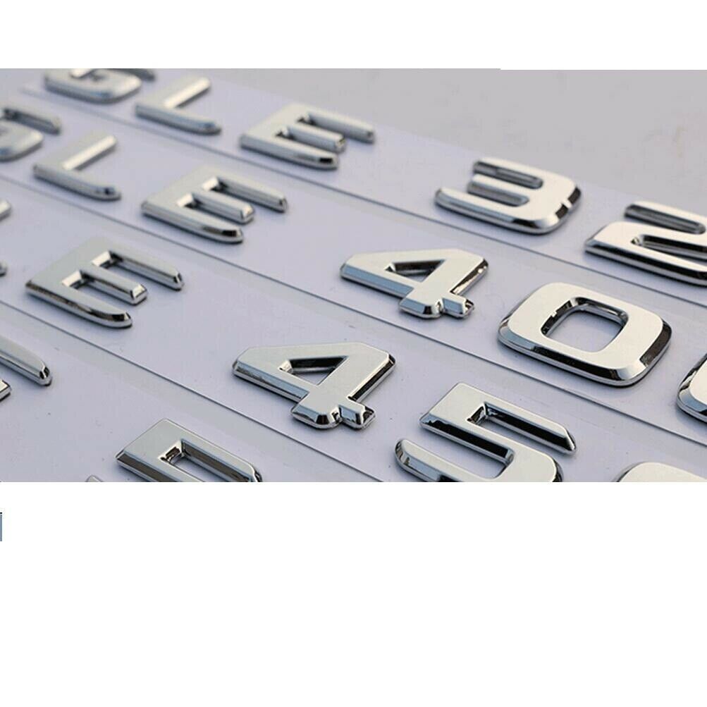 Chrome E53 AMG TURBO/4matic+ Rear Trunk Fender Badges Emblems For E-Class E53