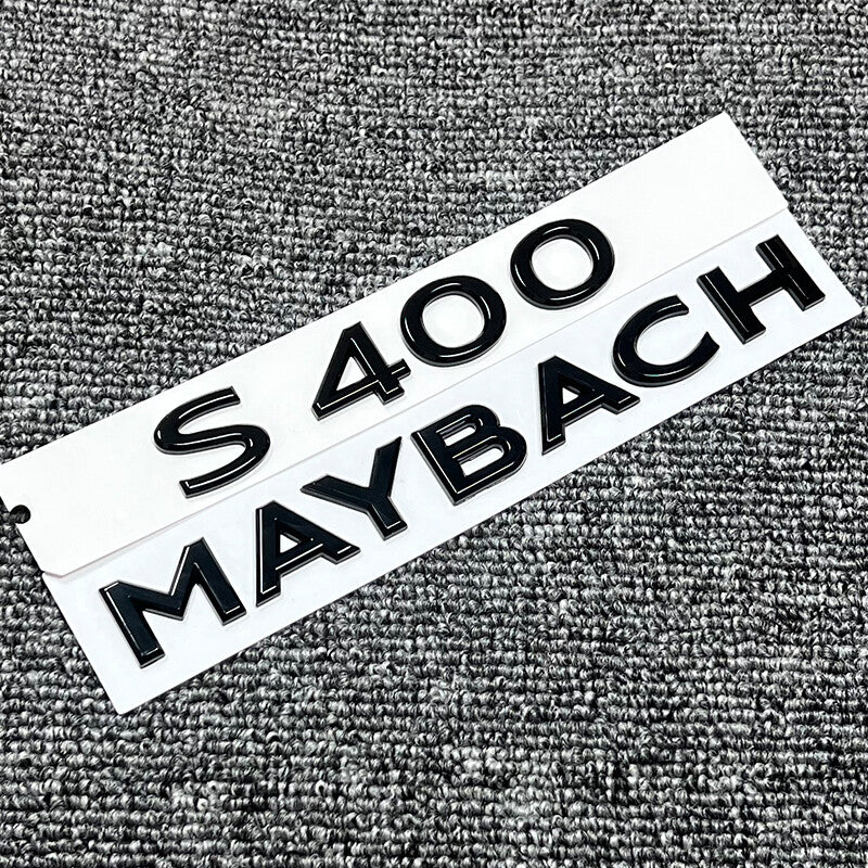 For S-Class W222 S400 Maybach Glossy Black Rear Trunk Emblem Decal Badge Sticker