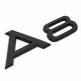 Audi A8 Matte Black Rear Letter Tail Nameplate Trunk Emblem Badge Sport Sline