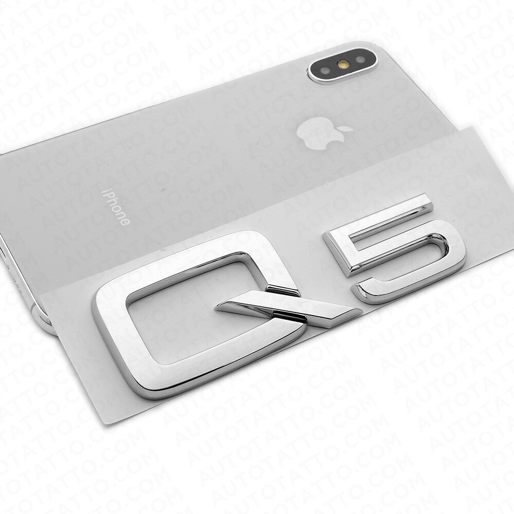 For Audi Q5 OEM Chrome Rear Letter Liftgate Badge Trunk Emblem Badge Logo Sport