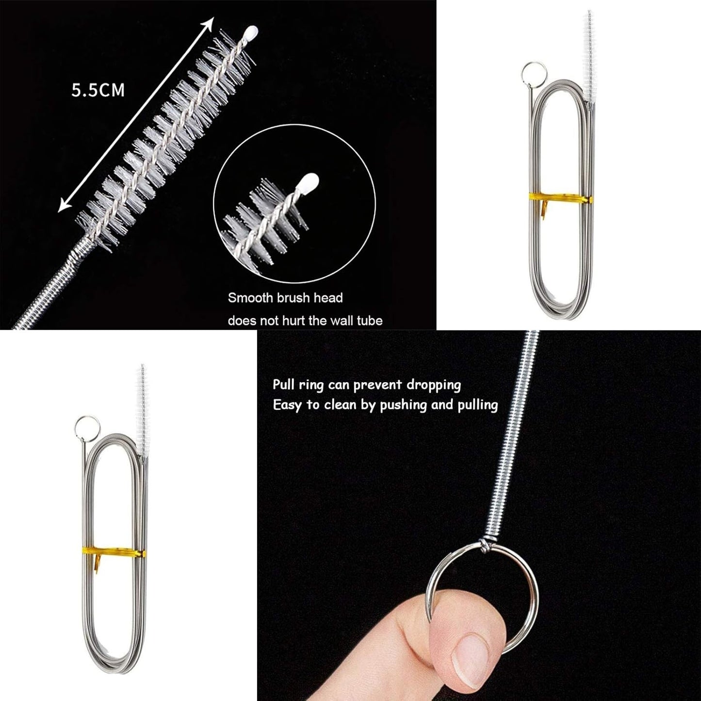 3X 150CM Flexible Car Drain Dredge Sunroof Cleaning Scrub Brush Tool Accessories