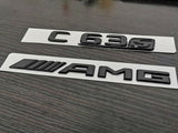 Gloss Black C63S AMG Trunk emblem badge For Mercedes-Benz AMG 205 Series