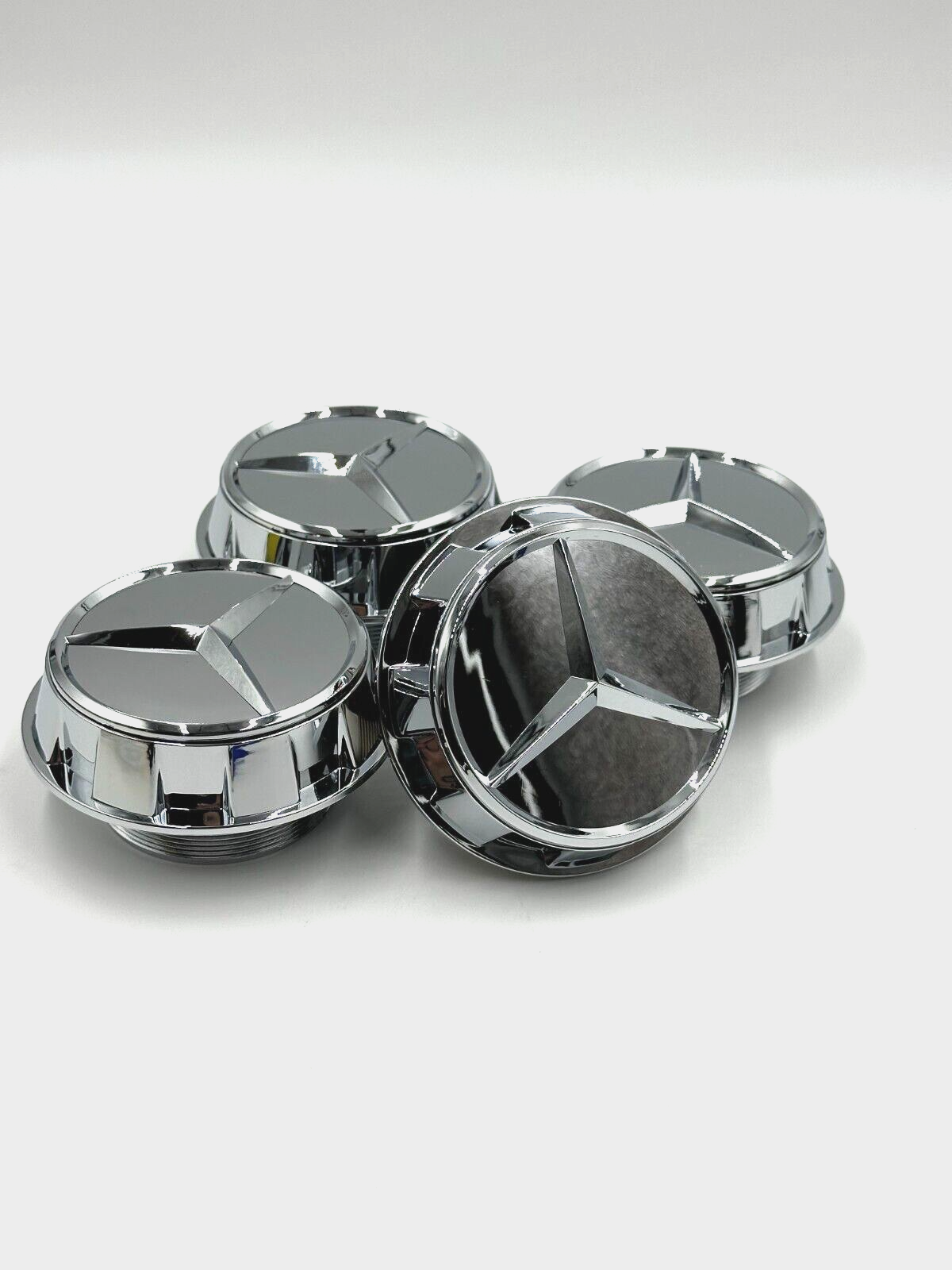 4pcs Mercedes Benz Maybach C63s E63s CLS63s AMG Chrome Center Caps Screw On 60mm