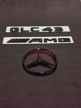 Gloss Black GLC43 AMG and Rear Star replacement PACKAGE Badge Sticker X253 GLC
