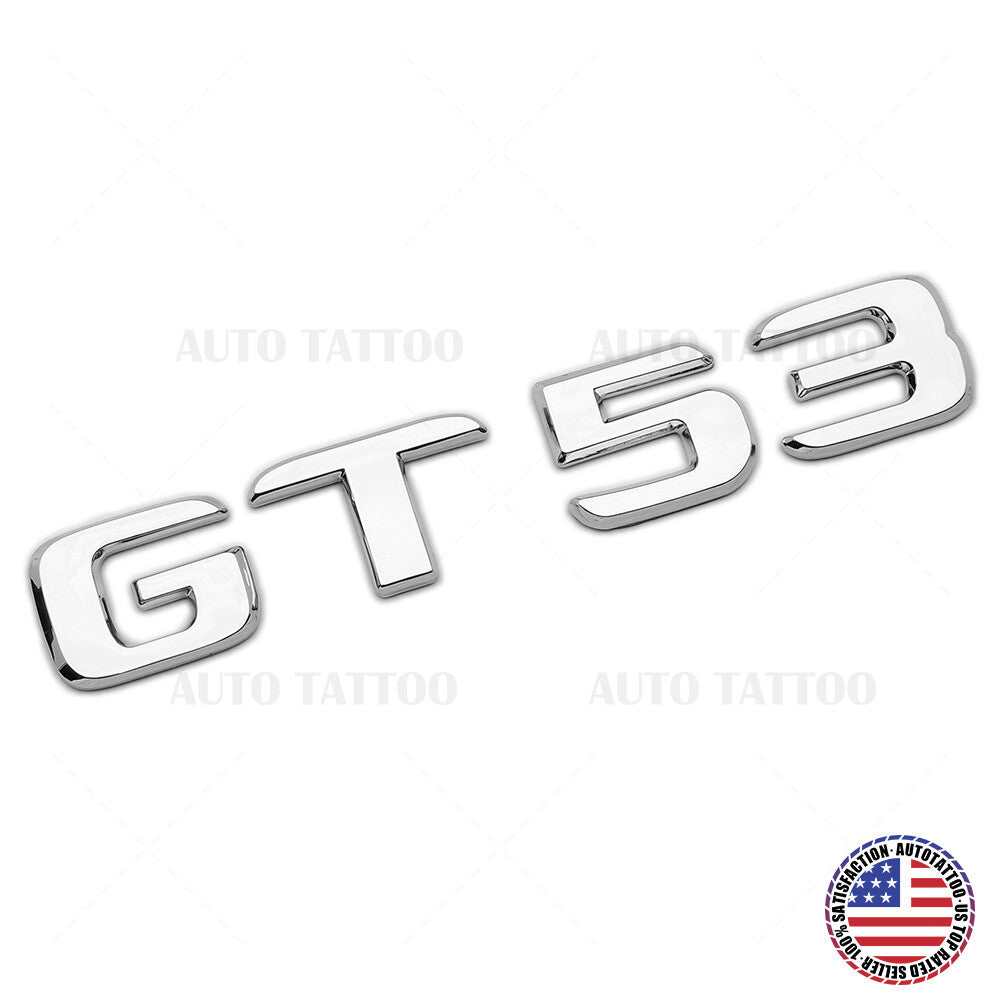 Mercedes AMG GT 53 Letter Emblem Trunk Logo Nameplate Badge Decorate OEM Chrome