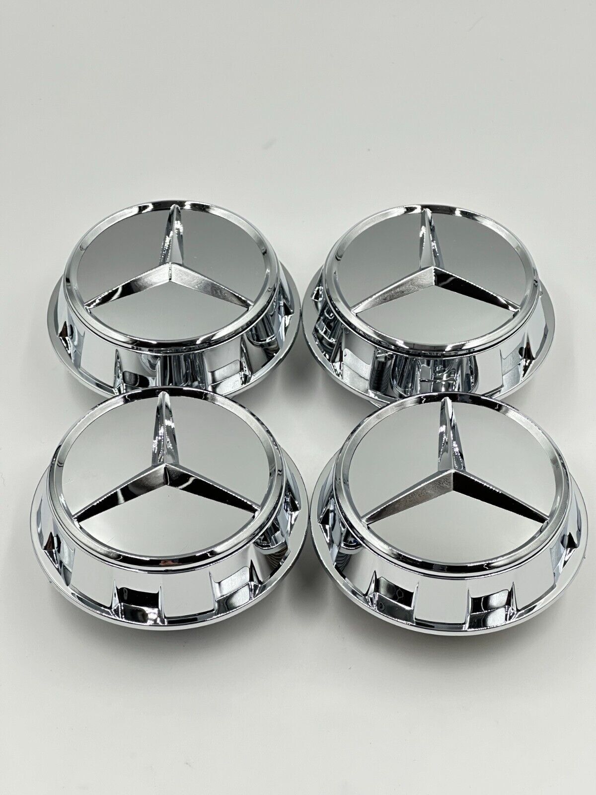 4pcs Mercedes Benz Maybach C63s E63s CLS63s AMG Chrome Center Caps Screw On 60mm