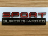 New Range Rover SPORT Glossy RED BLACK Lettering SUPERCHARGED Land Badge Emblem