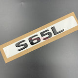 Glossy Black For Mercedes S65L AMG V12 BITURBO Trunk Emblem Badge Sticker Set
