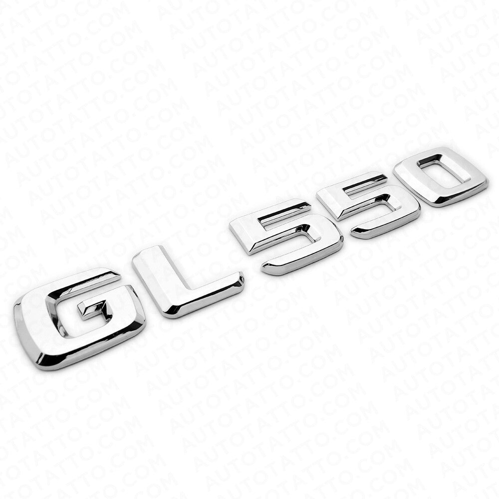 Benz GL 550 AMG Letter Emblem Trunk Logo Nameplate Badge Decorate Sport Chrome