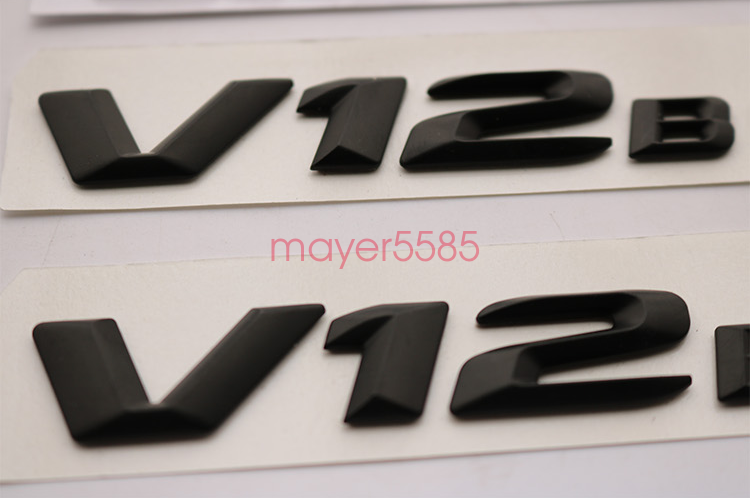 Black C43 + AMG + BITURBO 4 MATIC Trunk Emblem Badge Sticker for Mercedes Benz