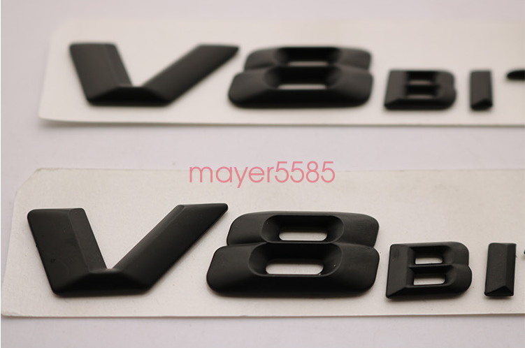 Black C43 + AMG + BITURBO 4 MATIC Trunk Emblem Badge Sticker for Mercedes Benz