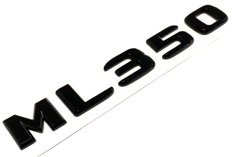 GLOSS BLACK ML350 FOR MERCEDES REAR TRUNK EMBLEM BADGE NAMEPLATE DECAL LETTERS