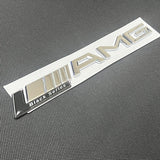 Black Chrome L AMG Letters Trunk Emblem Badge Sticker For Mercedes Benz AMG