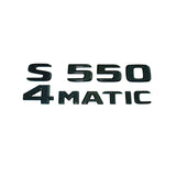 3pcs S550 4MATIC Rear Star Emblem Gloss Black Letter Badges For MB W221 Sedan