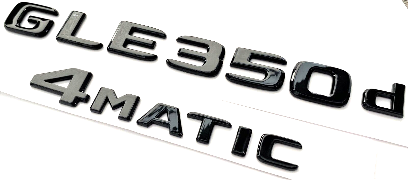 GLE350d+4MATIC BLACK FOR MERCEDES REAR TRUNK EMBLEM BADGE NAMEPLATE DECAL LETTER