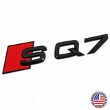 Audi SQ7 Gloss Black Rear Letter Liftgate Badge Trunk Emblem Badge Logo Sport
