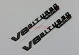 GLC63 AMG V8 BITURBO Trunk Emblem Badge Sticker for Mercedes Benz Matte black