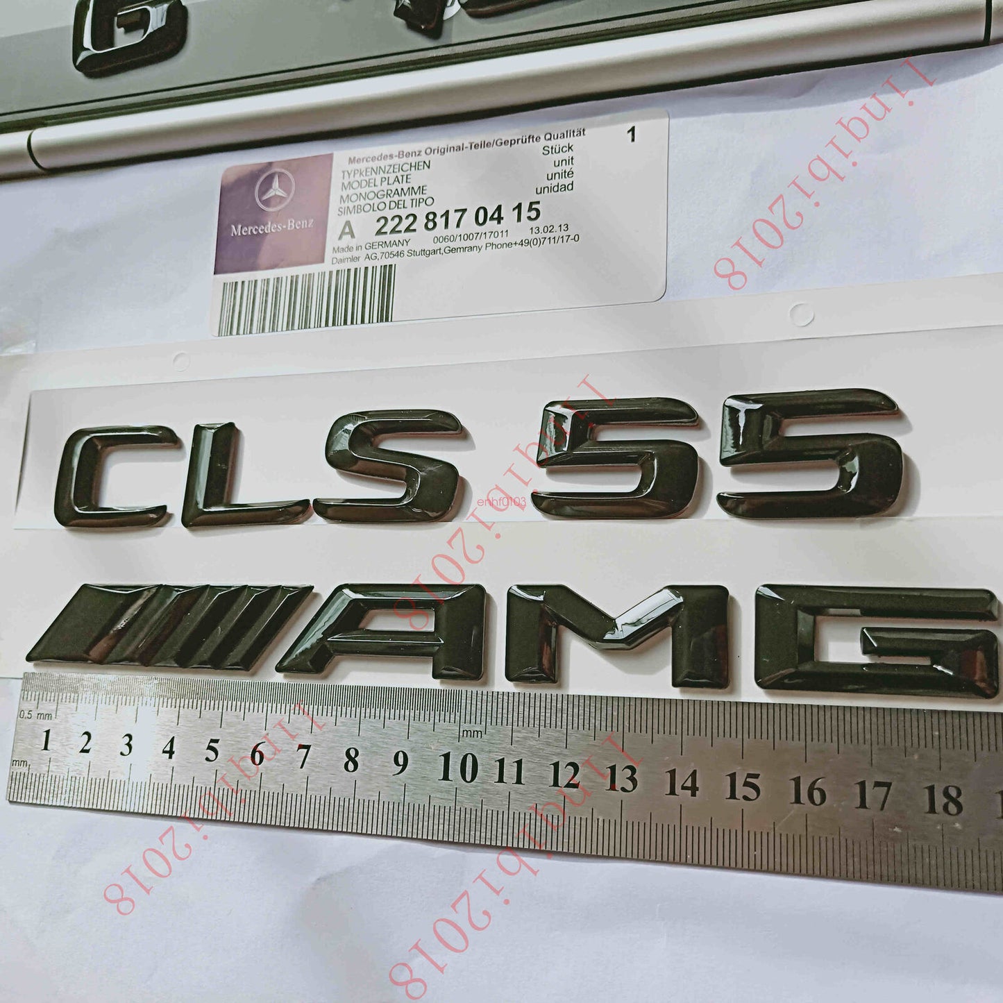 Gloss Black Number Letters Rear Trunk Badge Emblem for Mercedes Benz CLS55 AMG