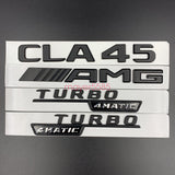Matte black CLA45 AMG TURBO 4 MATIC Trunk Emblem Badge Sticker For Mercedes Benz
