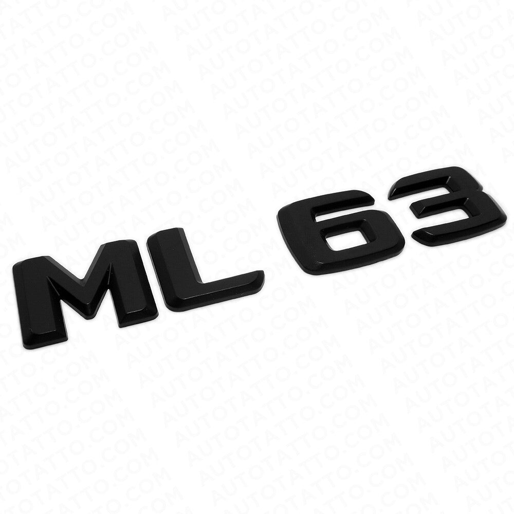 Benz ML 63 AMG Letter Emblem Trunk Logo Nameplate Badge Decorate Sport Black