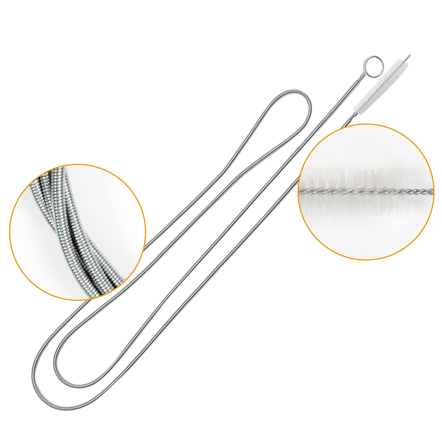 150cm Car Flexible Drain Dredge Sunroof Cleaning Scrub Brush Tool Accessories.