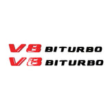Mercedes Benz S63 + V8 BITURBO + AMG Badge Glossy Red Black Trunk Emblem New