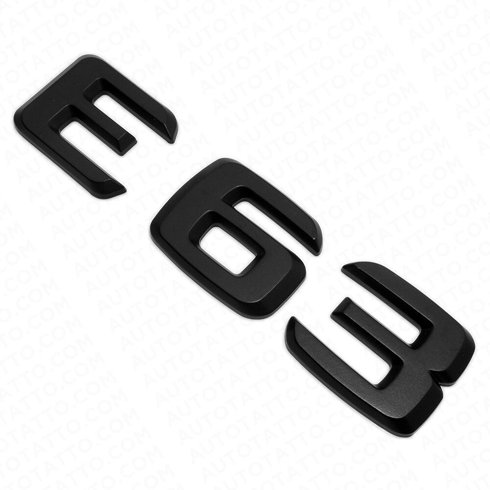 07-13 E 63 AMG Letter Emblem 3D Trunk Logo Nameplate Badge Decorate Sport Black