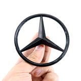 For Mercedes-Benz C Class W205 Rear Emblem Gloss Black Star Trunk Lid Badge