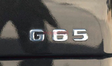 Chrome " G65 AMG V12 BITURBO" Letters Trunk Embl Badge Sticker for Mercedes Benz