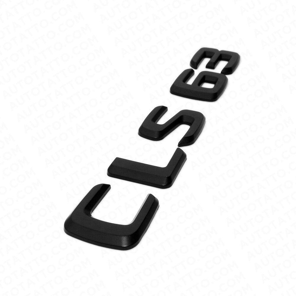 01-14 CLS 63 Emblem Trunk Lid Letter Logo Nameplate Badge Decoration AMG Black